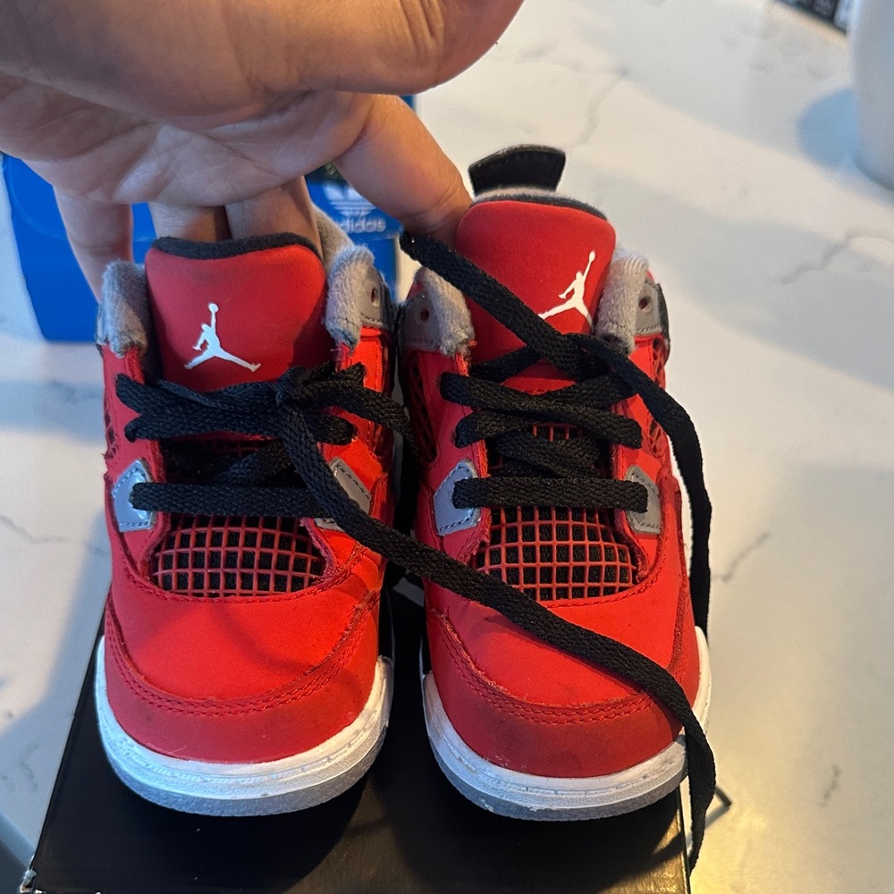 Jordan Kids Red and Black Sneakers